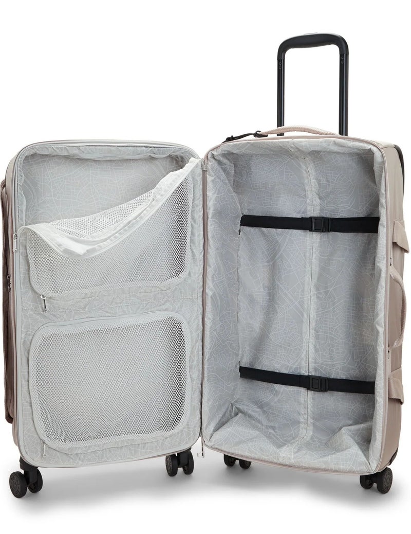 كيبلينغ حقيبة ترولي بعجلات متوسطة بلمعان معدني تلقائي - Image 3